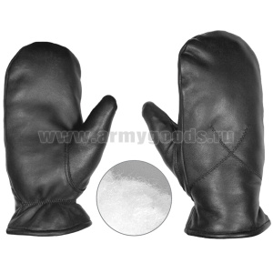 Рукавицы кожаные женские (иск. мех) ИМ 183