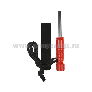 Огниво магниевое 3-в-1 (огниво, свисток, пилка)