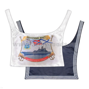 Гюйс ДМБ с рисунком БДК Оленегорский горняк СФ (сублимация) шелк темный