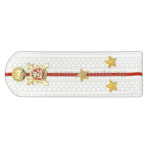 Погоны Полиции (ОВД) на белую рубашку (без канта), укомпл. мет. фурнитурой (ст. лейтенант) пластик