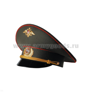 Фуражка Машинная вышивка ВС оливковая с красн. кантом