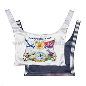 Гюйс ДМБ с рисунком Северный флот (сублимация) шелк темный