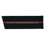 Погоны черные 1 красн. пр. (со скосом) 15,5 см