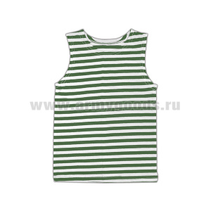 Майка-тельняшка кулирка зеленая детская (р-ры с 28 по 42)