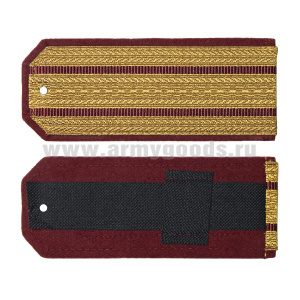 Погоны парад. зол. мет. 2 крап. пр. (ВВ) с хлястиком