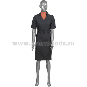 Платье форменное Полиция летнее с коротким рукавом (ткань габардин 300D) с платком