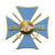 Значок мет. За службу на Кавказе (крест голуб.) прост.