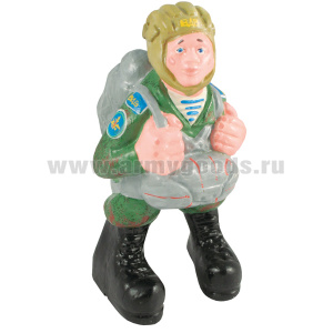 Фигурка гипсовая ВДВшник с парашютом (в прыжковом шлеме)