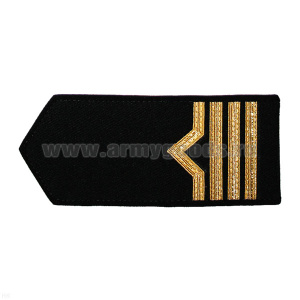 Погоны реч.фл. (жестк., галун) черн.: 4 катег.