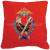 Подушка сувенирная вышитая (30х30 см) Уголовный розыск (дракон) красная