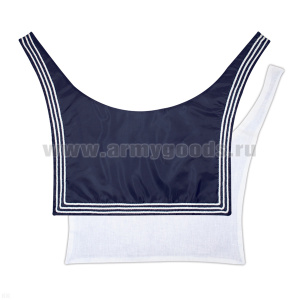 Гюйс ДМБ без рисунка шелк темный с нашитыми объемными полосами