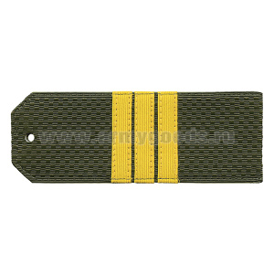 Погоны оливк. с нашитым желт.шелковым галуном (сержант) на пластике