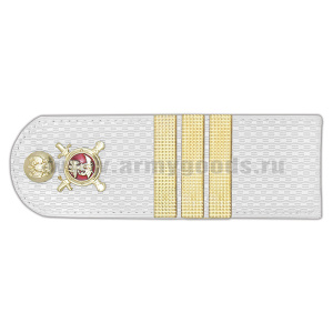 Погоны Полиции (ОВД) на белую рубашку (без канта), укомпл. мет. фурнитурой (сержант) пластик