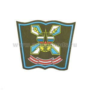 Шеврон пластизолевый ВКА им. А.Ф. Можайского нов/обр (книжка) оливковый фон