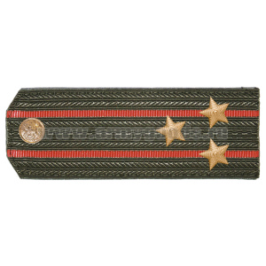 Погоны оливк. 2 красных просвета, укомпл. мет. фурнитурой (полковник) пластик