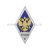 Значок мет. ВМИИ (ромб РФ, орел без щитка) гор.эм.