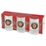 Стопки стеклянные (3x50 мл) с накладками ФСБ России