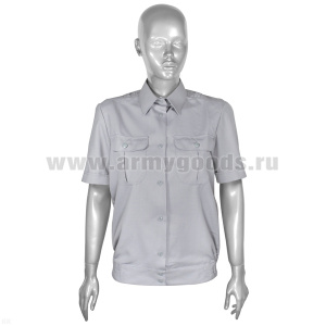 Рубашка форм. офиц. женская (кор.рук.) серая ФСИН