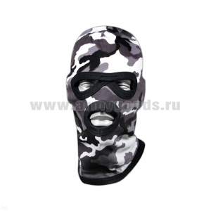 Маска х/б (отверстия для глаз и рта) кмф серая (интерлок)