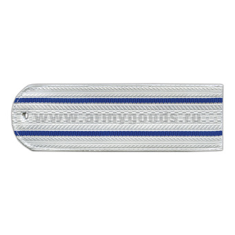 Погоны белые 2 васильк. пр. без канта Юстиция н/о на рубашку