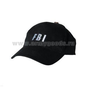 Бейсболка черная вышитая FBI