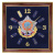 Часы подарочные вышитые на бархате в багетной рамке 35х35 см (СВР Отечество Доблесть Честь)
