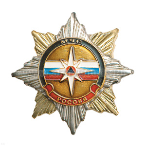 Значок мет. Орден-звезда МЧС