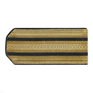 Погоны парад. зол. мет. ст/обр шир 5,5 см 2 черн. пр. (трапеция)