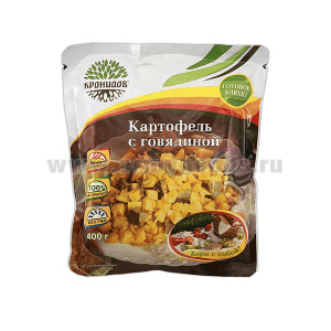 Консервы обеденные Картофель с говядиной (300 г) (готовое блюдо в фольге)