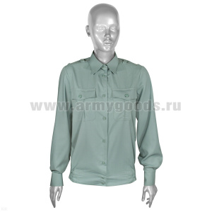 Рубашка форм. женская (дл.рук.) фисташковая ФТС России