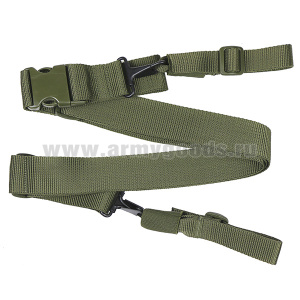 Ремень оружейный ОР-18 трехточечный стропяной (40 мм) хаки