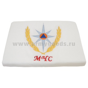 Пол-це вафельное двойное вышитое МЧС