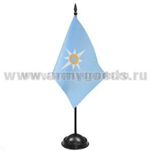 Флажок настол. на подставке (10х20 см) МЧС ведомственный (поле голубое)