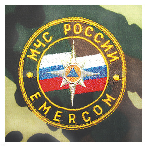 Футболка с вышивкой на груди МЧС России Emercom, зел. КМФ