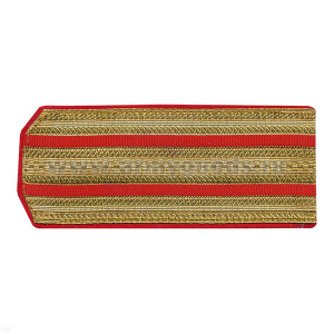 Погоны парад. зол. мет. ст/обр шир 5,5 см 2 красн. пр. (трапеция)