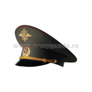 Фуражка Машинная вышивка ВВ оливковая с крап. кантом