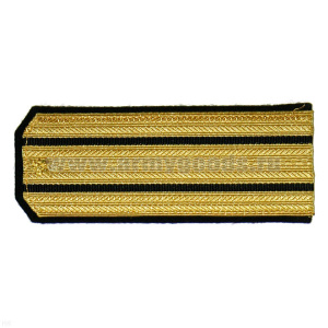 Погоны парад. зол. шелк. 2 черн. пр.