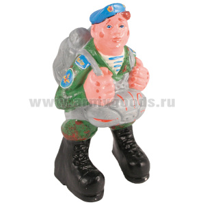 Фигурка гипсовая ВДВшник с парашютом (в берете)