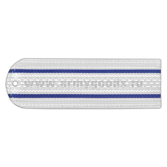 Погоны белые 2 васильк. пр. без канта Юстиция н/о на рубашку (пластик)