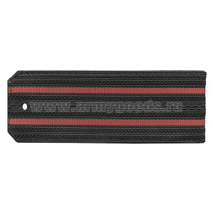 Погоны черн. 2 красн. пр. (на пластике)