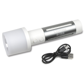 Фонарь многорежимный карманный (зарядка от USB) CH-230036