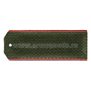 Погоны оливк. красн. кант (на пластике)