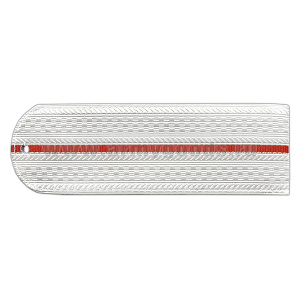 Погоны белые (1 красн. пр) без канта (Полиция на белую рубашку) нов/обр