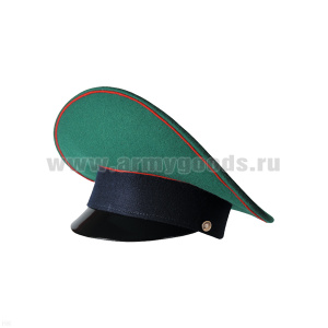 Фуражка с высокой тульей ПС ст/обр зеленая с красным кантом