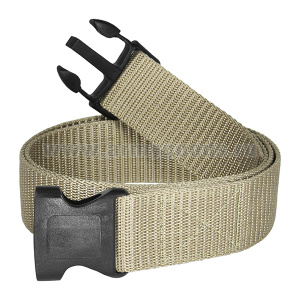 Ремень брючный тесьма (ширина 40 мм) с пластиковой пряжкой (фастекс) бежевый