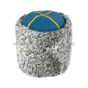 Папаха генеральская серый каракуль, верх - голубое сукно