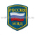 Шеврон вышит. Россия МВД (5-уг. с флагом) голуб. сукно (люрекс)