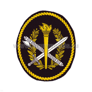 Шеврон пластизолевый Образовательные учреждения ФСИН (овал с факелом)