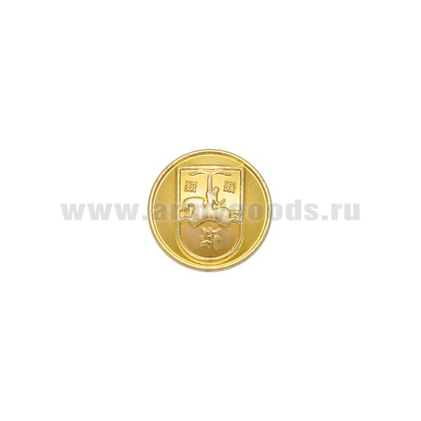 Пуговица 14 мм мет. Республика Абхазия зол.