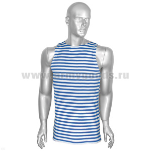 Майка-тельняшка кулирка голубая (р-ры с 62)